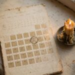 A wall calendar with a circled date long past, beside a candle in fading light, representing hope held through an unmoving timeline.