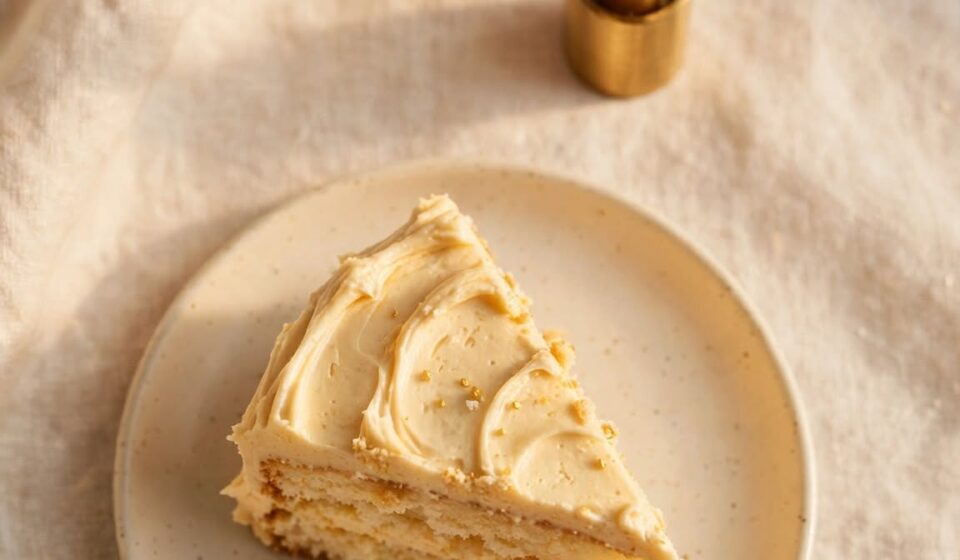 A simple slice of cake with a lit candle, representing genuine, unashamed celebration of good news.