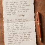 A handwritten letter with one small crossed-out word left visible, representing imperfection allowed to remain rather than obsessively corrected.