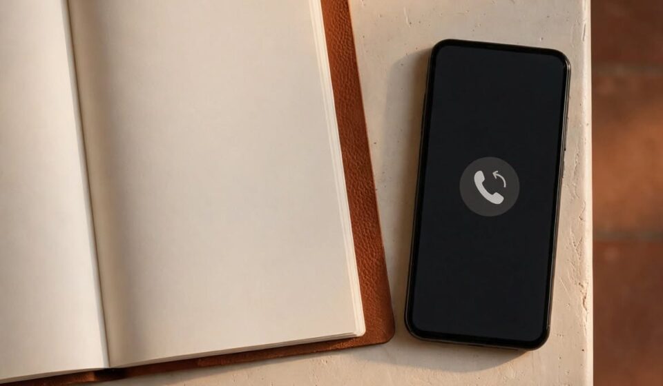An open checkbook beside a phone with a missed call, representing a sister weighing whether to lend money to a struggling brother again.