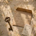 A Seat at the Table: The House Their Grandmother Left Behind An old brass key and an envelope of pencil sums on a faded kitchen table, representing a family weighing whether to keep or sell a grandmother's house.